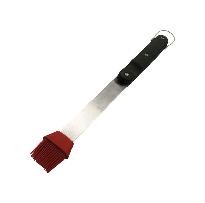 GRILL MARK - Grill Mark Silicone/Steel Black/Red/Silver Grill Basting Brush 1 pc