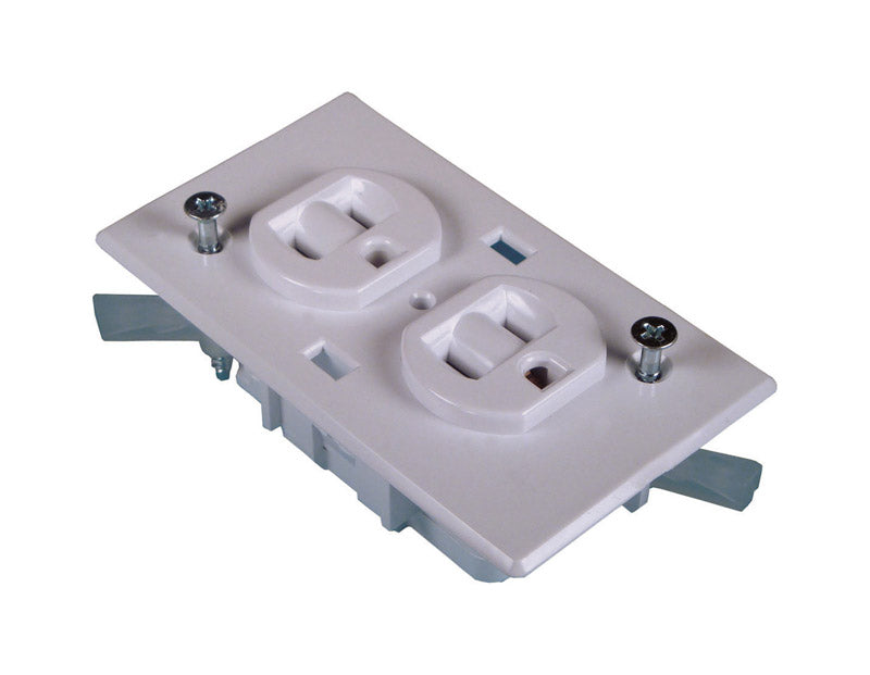US HARDWARE - US Hardware 15 amps RV Receptacle Conventional Duplex 1 pk