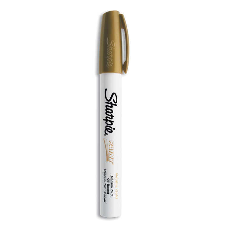 Sharpie - Permanent Paint Marker, Medium Bullet Tip, Gold