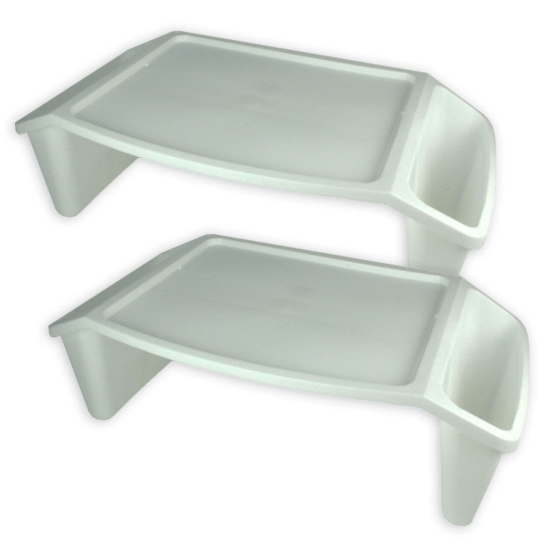 ROMANOFF - Lap Tray, White, Pack of 2