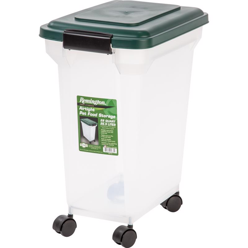 REMINGTON - Remington Green Plastic 28 qt Pet Food Container For All Animals - Case of 6