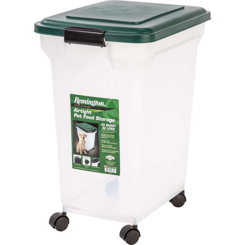 REMINGTON - Remington Green Plastic 55 qt Pet Food Container For All Animals - Case of 6