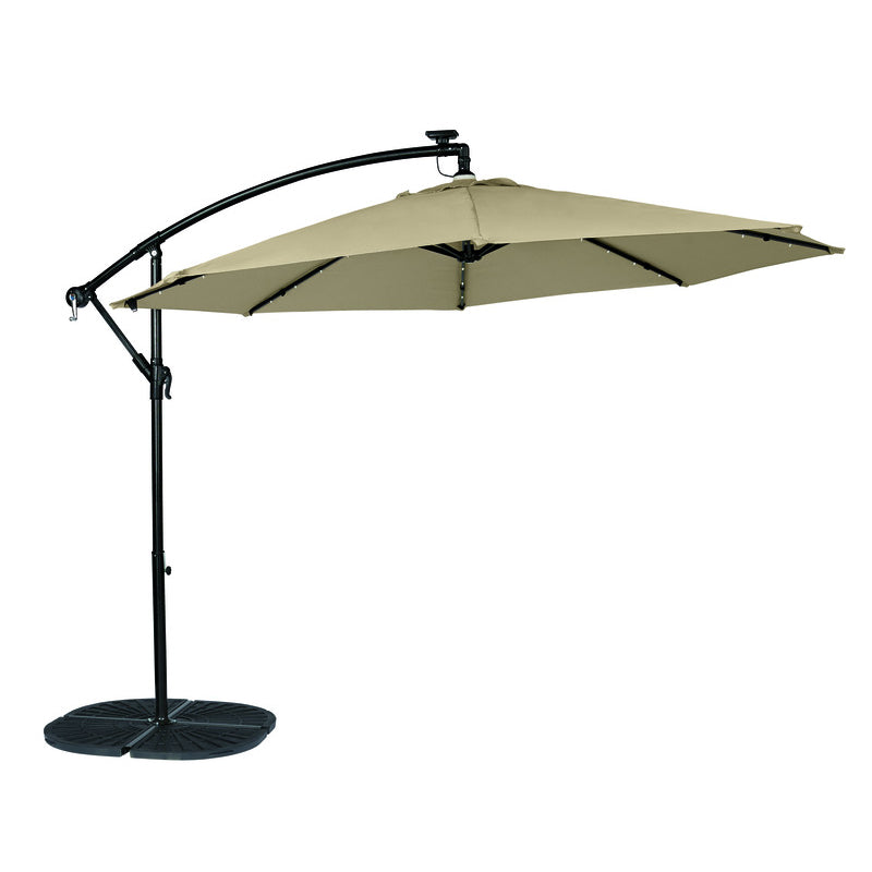 LIVING ACCENTS - Living Accents 10 ft. Tiltable Tan Offset Umbrella