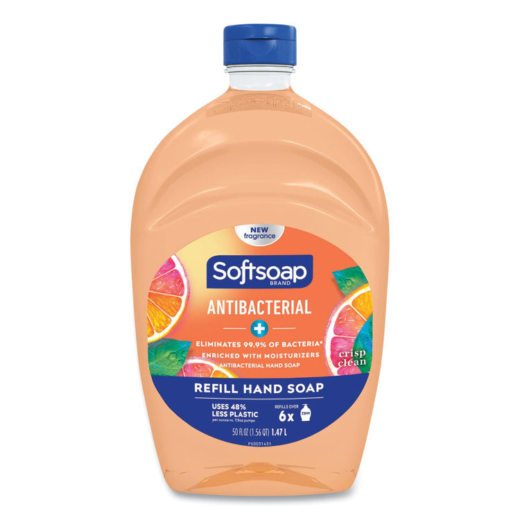 Softsoap - Antibacterial Liquid Hand Soap Refills, Fresh, Orange, 50 oz