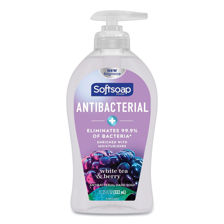 Softsoap - Antibacterial Hand Soap, White Tea and Berry Fusion, 11.25 oz Pump Bottle