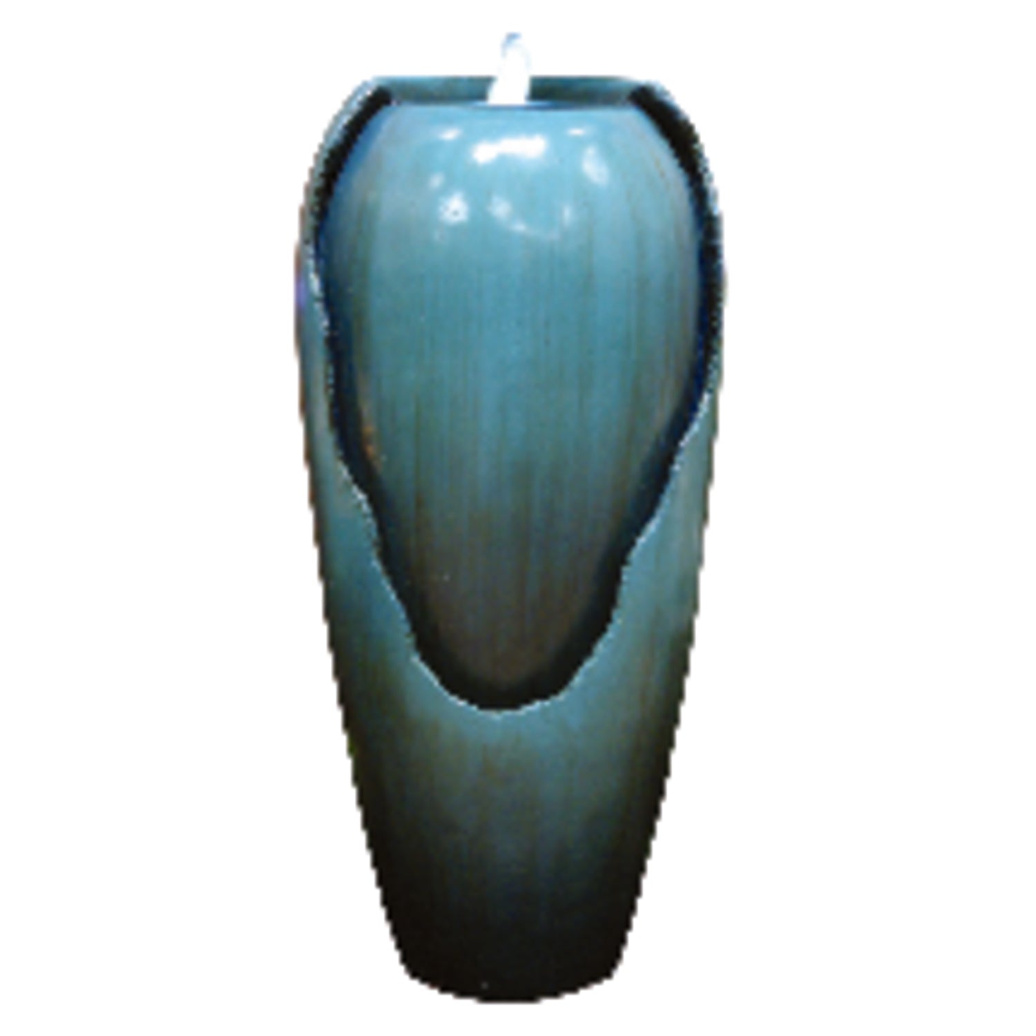 Alpine Cement/Fiberglass Blue 32 in. H Jar Fountain