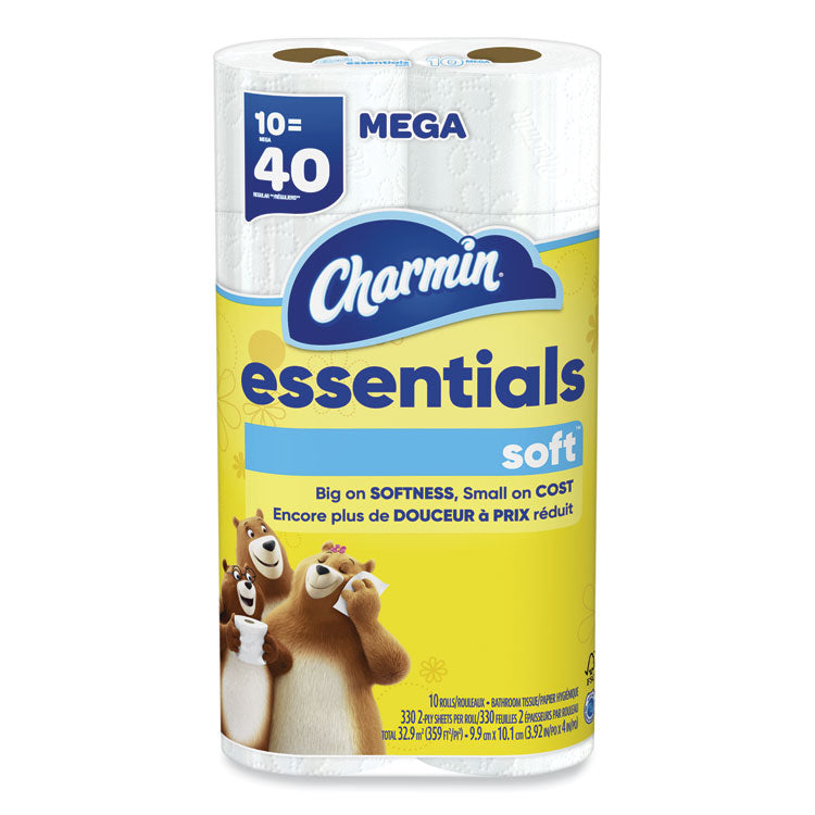 Charmin - Essentials Soft Bathroom Tissue, Septic Safe, 2-Ply, White, 330 Sheets/Roll, 30 Rolls/Carton