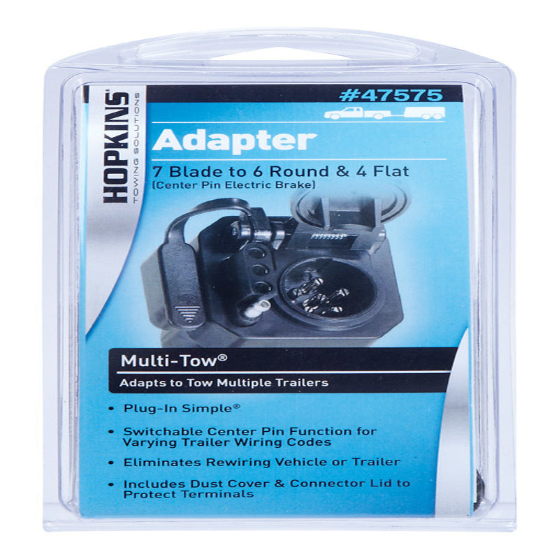 HOPKINS - Hopkins Multi-Tow 7 Blade to 6 Round and 4 Flat Trailer Adapter