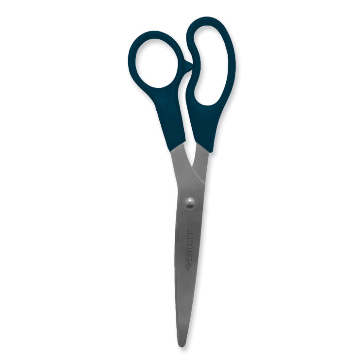 Westcott - Value Line Stainless Steel Shears, 8" Long, 3.5" Cut Length, Black Straight Handle