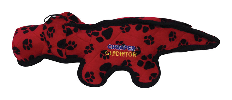 CHOMPER - Chomper Gladiator Assorted Nylon/Plush Tuff Alligator Dog Toy Large