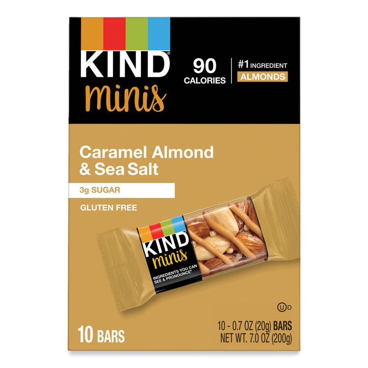 KIND - Minis, Caramel Almond Nuts/Sea Salt, 0.7 oz, 10/Pack
