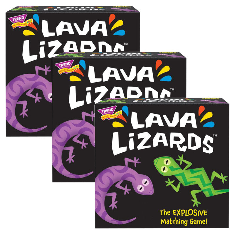 TREND - Lava Lizards™ Three Corner™ Card Game, Pack of 3