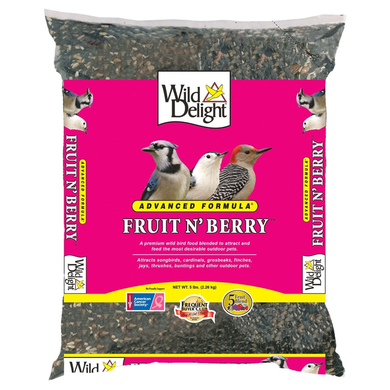 WILD DELIGHT - Wild Delight Fruit N Berry Assorted Species Sunflower Seeds Wild Bird Food 5 lb