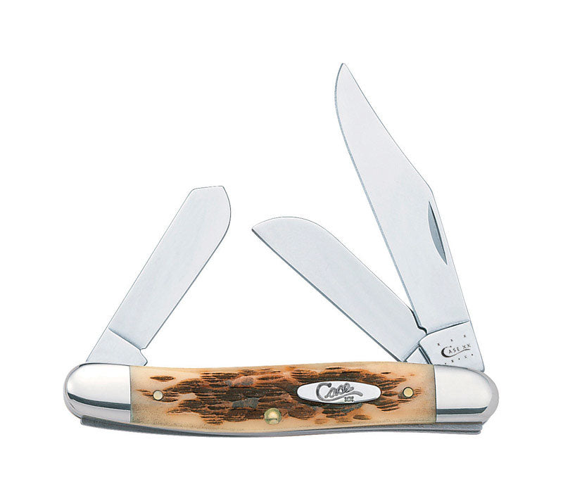 CASE - Case Stockman Amber Stainless Steel 3.88 in. Pocket Knife