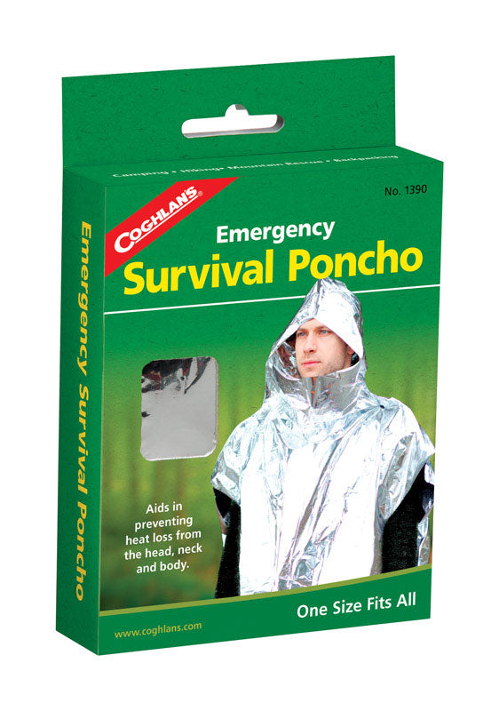 COGHLAN'S - Coghlan's Silver Survival Poncho 5.875 in. H X 42-1/2 in. W X 39 in. L 1 pk