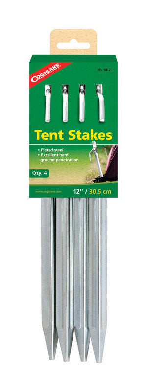 COGHLAN'S - Coghlan's Silver Tent Stakes 12 in. L 4 pk