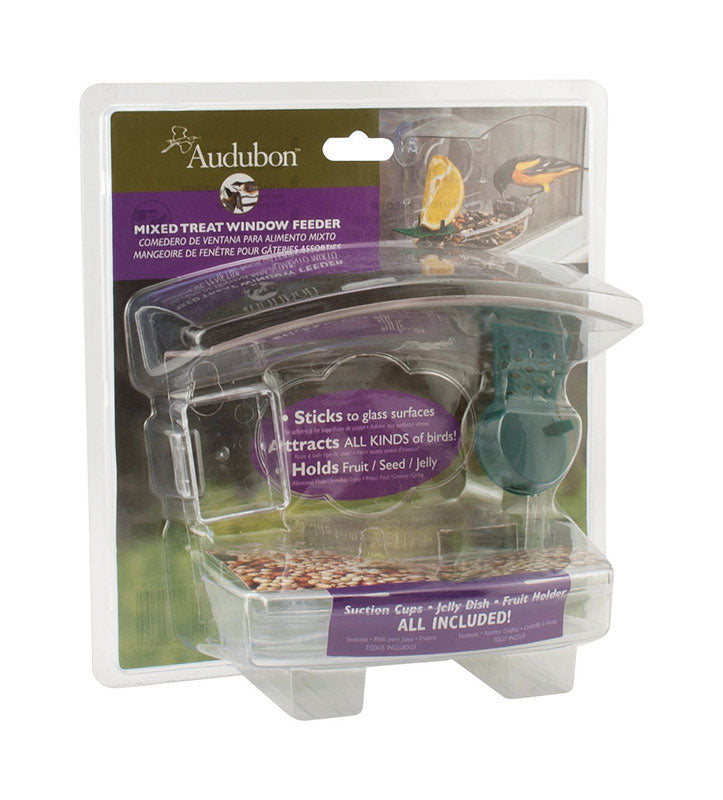 AUDUBON - Audubon Wild Bird 1 lb Plastic Window Mount Bird Feeder 2 ports