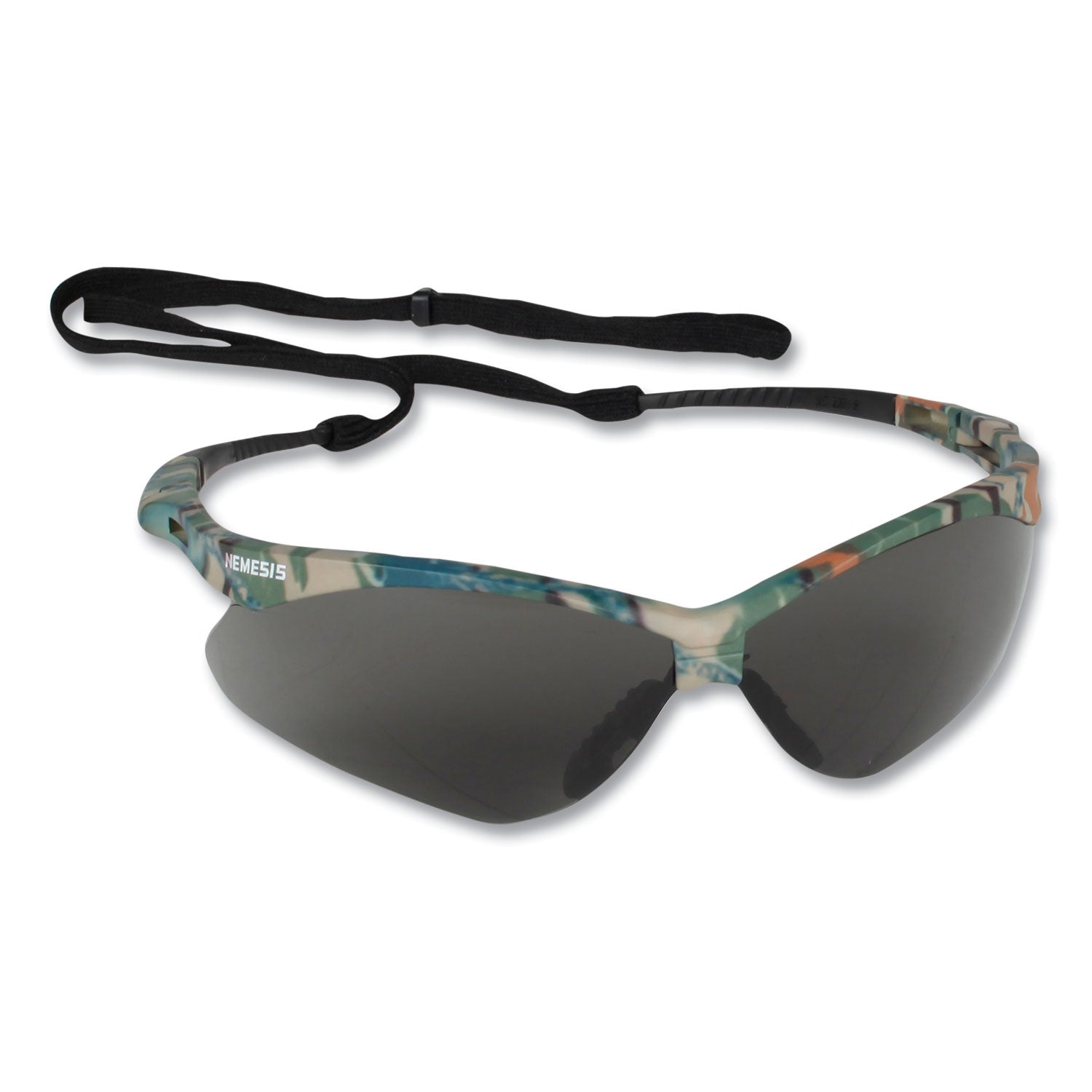 Nemesis Safety Glasses, Camo Half Frame, Smoke Dual Lens, 12/Box