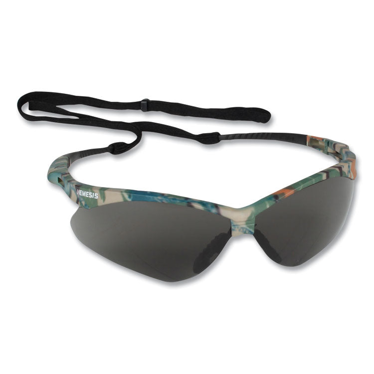 KleenGuard - V30 NEMESIS Safety Eyewear, Plastic Camo Frame, Smoke Polycarbonate Lens, 12/Box