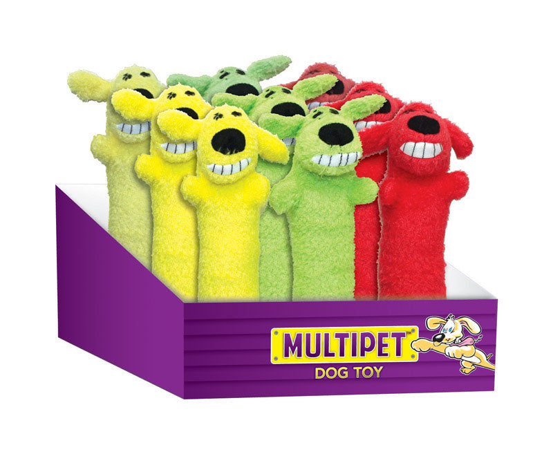 MULTIPET - Multipet Loofa Assorted Plush Squeaker Dog Toy Large 1 pk