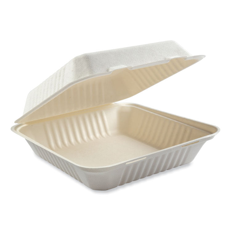 Boardwalk - Bagasse PFAS-Free Food Containers, 1-Compartment, 9 x 1.93 x 9, White, Bamboo/Sugarcane, 100/Carton