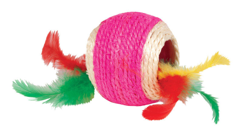 KYLIES BRIGHTS - Kylies Brights Assorted Jute Ball with Feather Cat Toy Large 1 pk