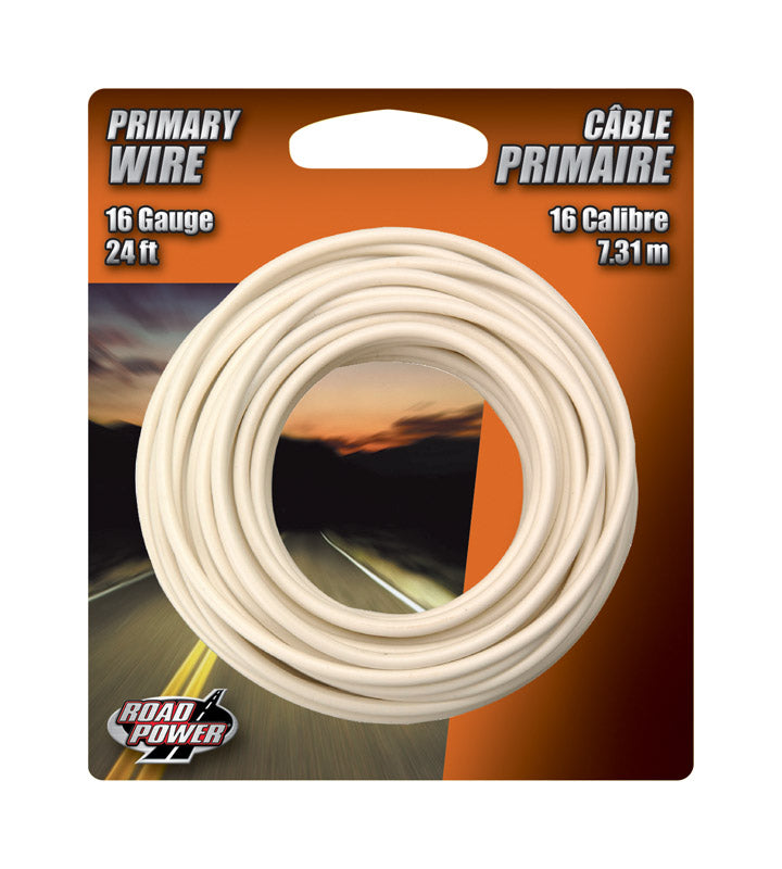 COLEMAN CABLE - Coleman Cable 24 ft. 16 Ga. Primary Wire White