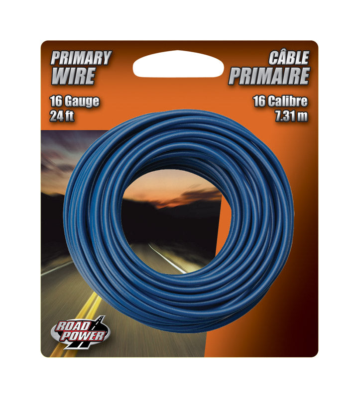 COLEMAN CABLE - Coleman Cable 24 ft. 16 Ga. Primary Wire Blue