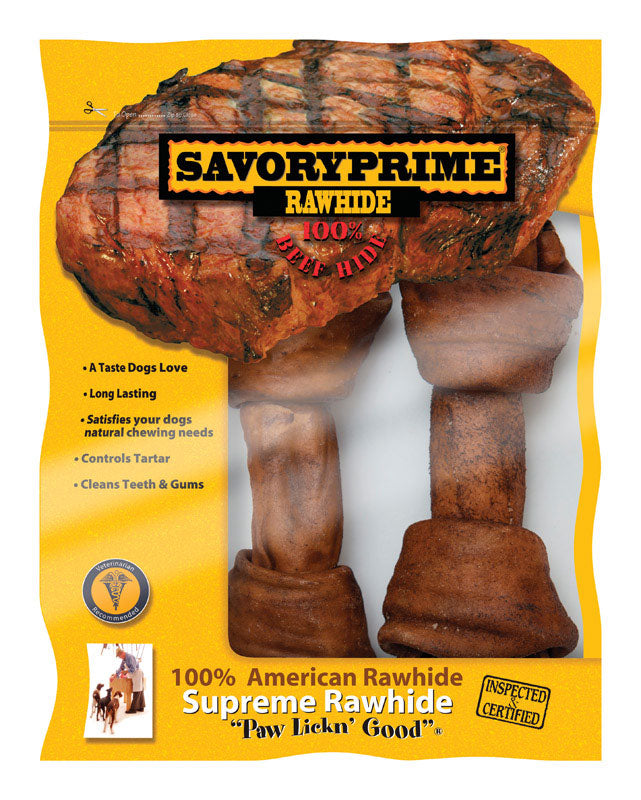 SAVORY PRIME - Savory Prime Supreme Large Adult Knotted Bone Beef 6-7 in. L 2 pk