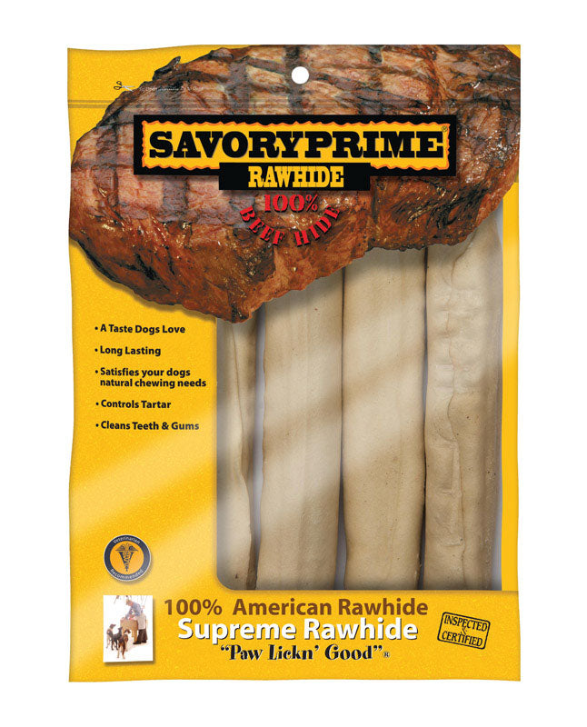 SAVORY PRIME - Savory Prime Large Adult Rawhide Bone Beef 10 in. L 4 pk