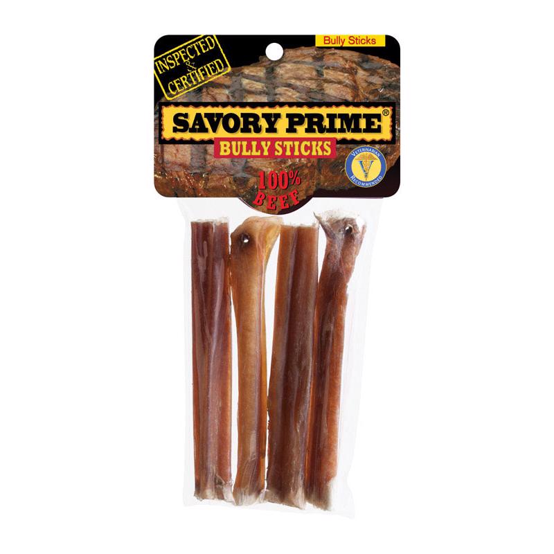 SAVORY PRIME - Savory Prime Beef Grain Free Bully Stick For Dogs 5 in. 4 pk