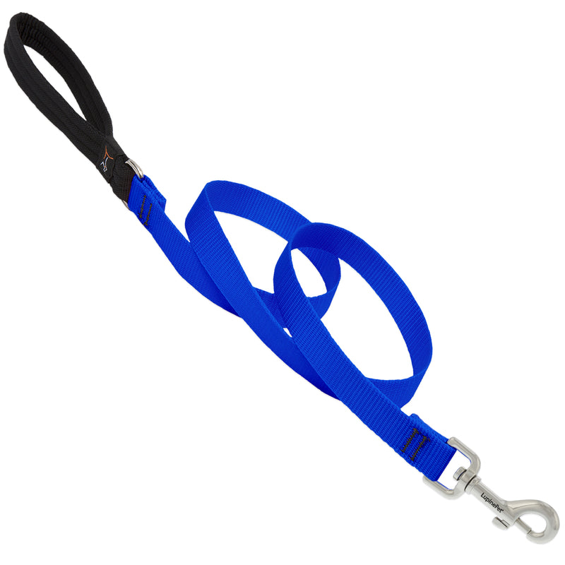 LUPINEPET - LupinePet Basic Solids Blue Blue Nylon Dog Leash [17509]