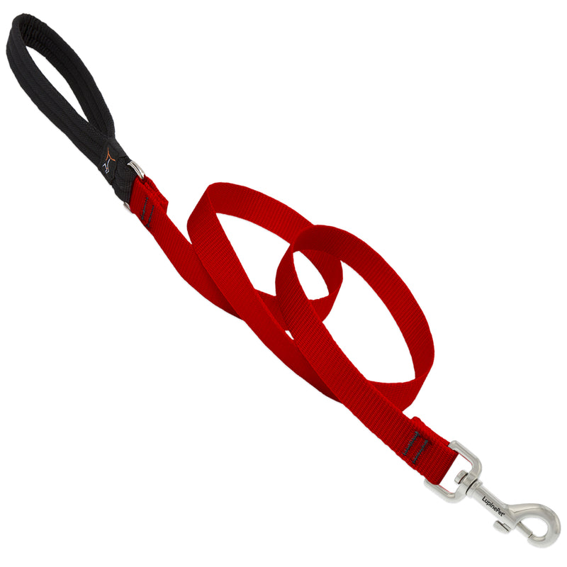 LUPINEPET - LupinePet Basic Solids Red Red Nylon Dog Leash [22509]