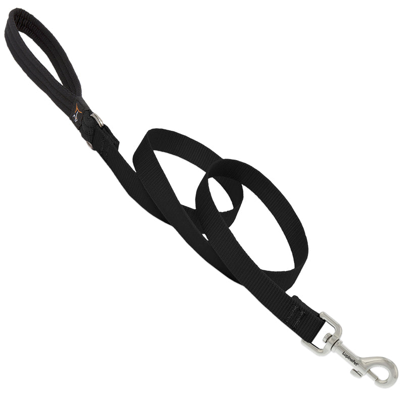 LUPINE PET - Lupine Pet Basic Solids Black Black Nylon Dog Leash [27509]