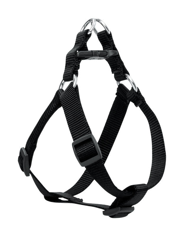 LUPINEPET - LupinePet Black Solid Nylon Dog Step-In Harness Medium