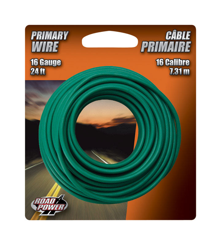 COLEMAN CABLE - Coleman Cable 24 ft. 16 Ga. Primary Wire Green