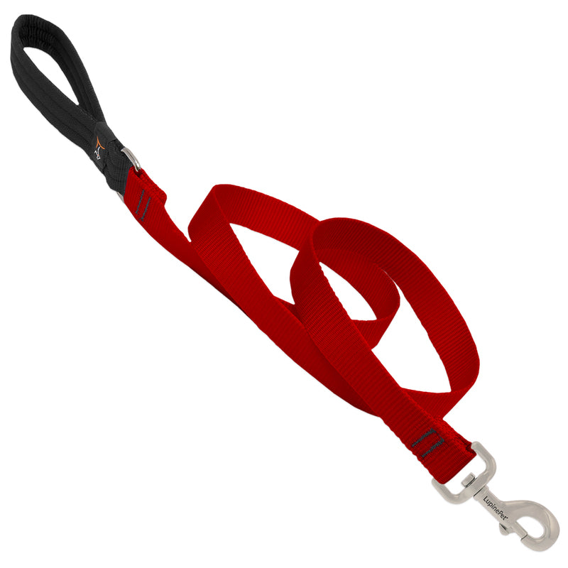 LUPINE PET - Lupine Pet Basic Solids Red Red Nylon Dog Leash [22559]