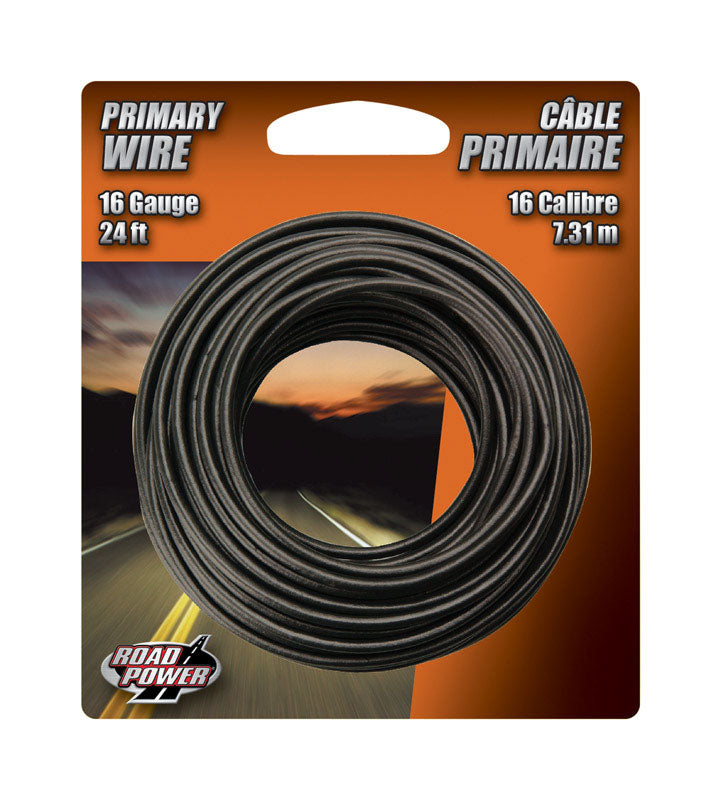 COLEMAN CABLE - Coleman Cable 24 ft. 16 Ga. Primary Wire Black