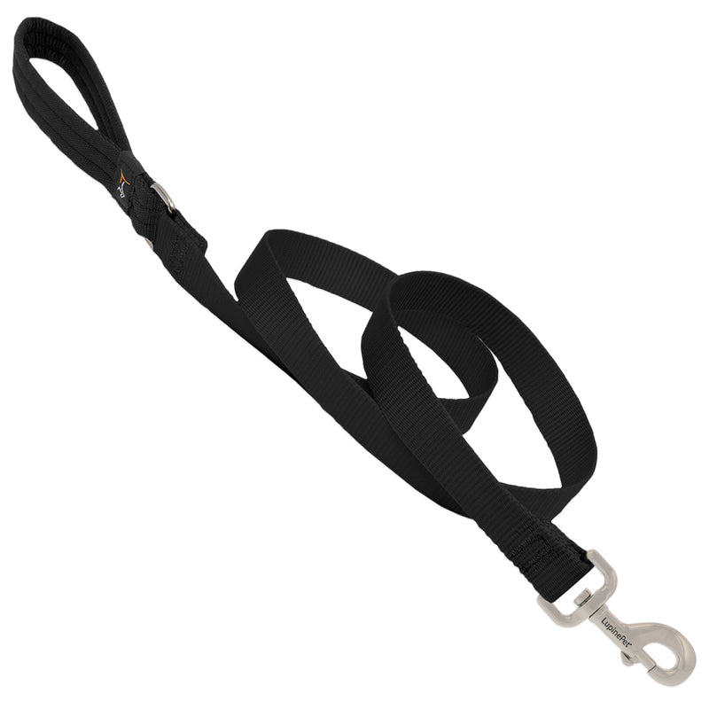 LUPINE PET - Lupine Pet Basic Solids Black Black Nylon Dog Leash [27559]