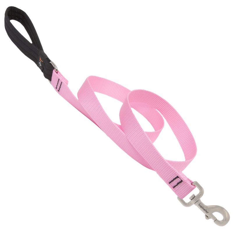 LUPINEPET - LupinePet Basic Solids Pink Pink Nylon Dog Leash [57559]