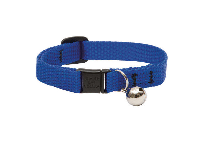 LUPINEPET - LupinePet Basic Solids Blue Blue Nylon Cat Collar