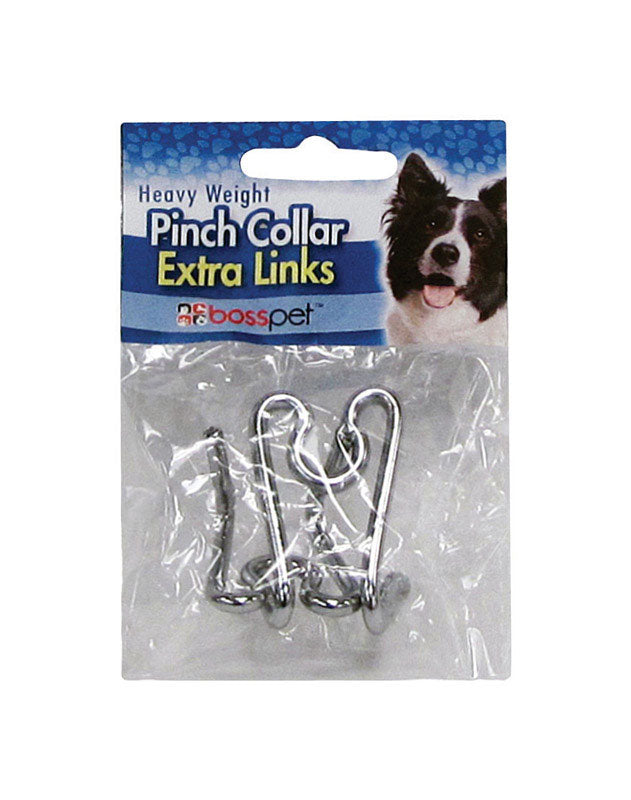 PDQ - PDQ Silver Chain Dog Pinch Collar Links Medium/Large - Case of 6