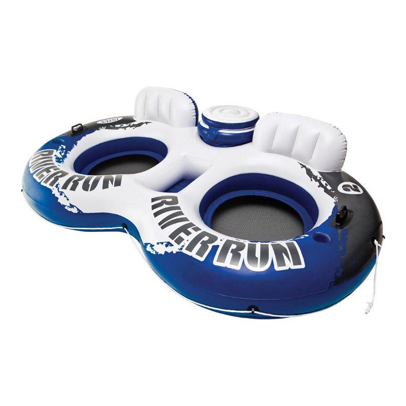 INTEX - Intex River Run II Blue/White Plastic Inflatable Lounge Double Pool  Float