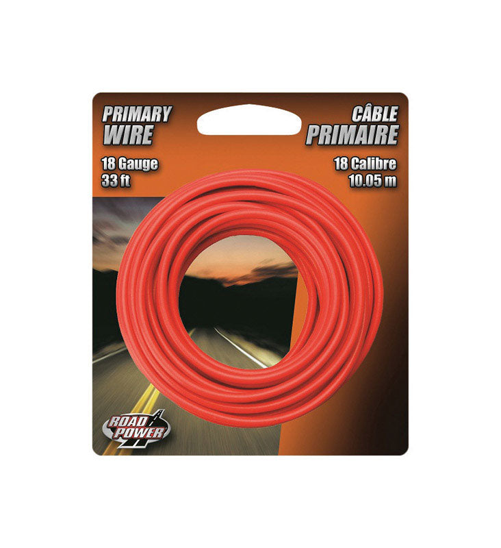 COLEMAN CABLE - Coleman Cable 33 ft. 18 Ga. Primary Wire Red