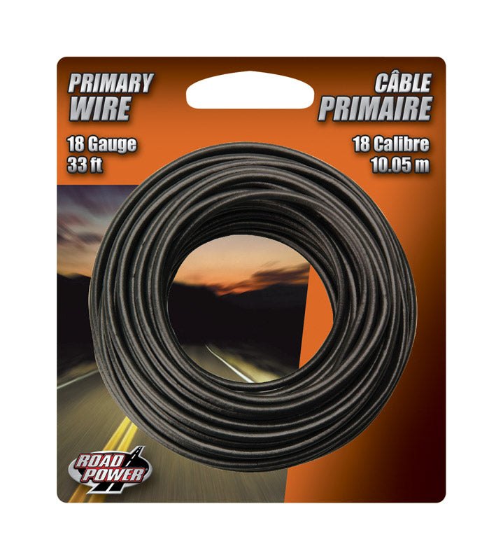 COLEMAN CABLE - Coleman Cable 33 ft. 18 Ga. Primary Wire Black