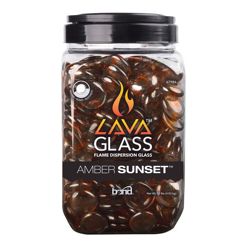 BOND MANUFACTURING - Bond Manufacturing Amber Sunset Gloss Fire Pit Lava Glass