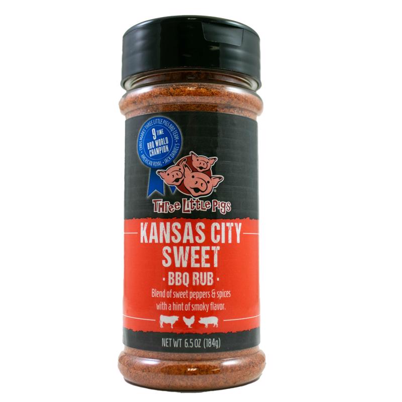 THREE LITTLE PIGS - Three Little Pigs Kansas City Sweet BBQ Rub 6.5 oz