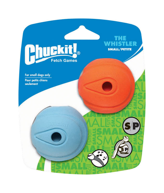 CHUCKIT! - Chuckit! Assorted Rubber Whistler Dog Toy Small 2 pk