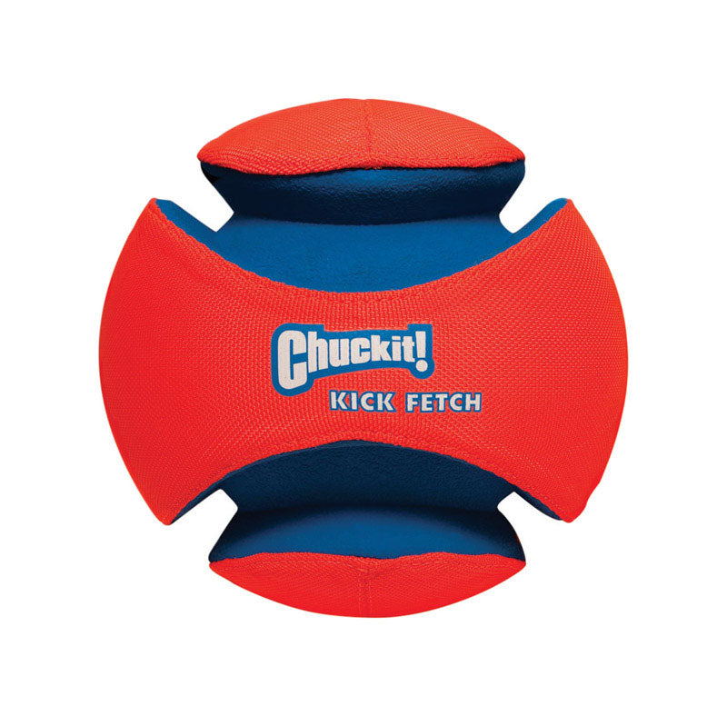 CHUCKIT! - Chuckit! Blue/Orange Rubber Kick Fetch Ball Dog Toy Large 1 pk