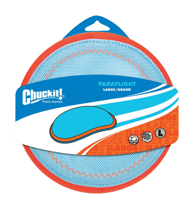 CHUCKIT! - Chuckit! Blue/Orange Nylon Paraflight Flying Dog Toy Large 1 pk